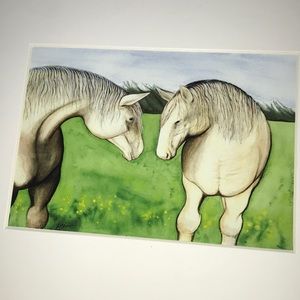 Signed Horse Print Matted Excellent Quality HORSES